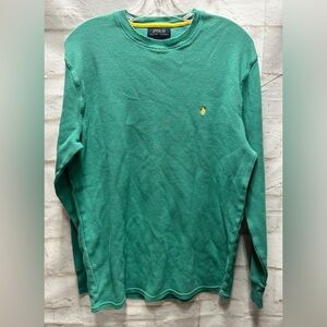 Polo Ralph Lauren long sleeve green thermal shirt‎ size Large